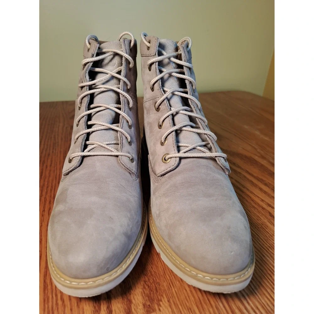 Timberland Women's Gray Leather Waterproof Campton Hiking Ankle Boots Lace-up 9